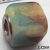 Lampwork Glass Plating Nickel-Color Core Beads  11x13mm Hole=4.5mm Sold by Bag