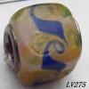 Lampwork Glass Plating Nickel-Color Core Beads  11x13mm Hole=4.5mm Sold by Bag