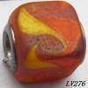 Lampwork Glass Plating Nickel-Color Core Beads  11x13mm Hole=4.5mm Sold by Bag