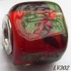 Lampwork Glass Plating Nickel-Color Core Beads  12x13mm Hole=4.5mm Sold by Bag