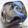 Lampwork Glass Plating Nickel-Color Core Beads  14x12mm Hole=4.5mm Sold by Bag