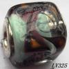 Lampwork Glass Plating Nickel-Color Core Beads  14x12mm Hole=4.5mm Sold by Bag