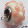 Lampwork Glass Plating Nickel-Color Core Beads  9x13mm Hole=4.5mm Sold by Bag