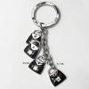 Zinc Alloy with enamel pewter keyring, Handbag 4.5inch approx 33mm ring, Sold by Bag