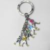 Zinc Alloy with enamel pewter keyring, Children 4.5inch approx 33mm ring, Sold by Bag