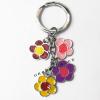 Zinc Alloy with enamel pewter keyring, Flower 4.5inch approx 33mm ring, Sold by Bag