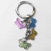 Zinc Alloy with enamel pewter keyring, Butterfly 4.5inch approx 33mm ring, Sold by Bag