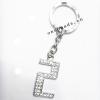 Zinc Alloy with Crystal keyring, Figure 4.5inch approx 33mm ring, Sold by Bag