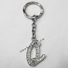 Zinc Alloy with Crystal keyring, Letters 4.5inch approx 33mm ring, Sold by Bag