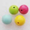 Solid Acrylic Beads, Round 8mm Hole:2mm, Sold by Bag