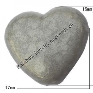Imitate Gemstone Acrylic Beads, Heart 17x15mm Sold by Bag