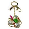 Zinc Alloy with enamel pewter keyring, 80mm approx 30mm ring, Sold by Bag