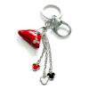 Zinc Alloy with enamel pewter keyring, 80mm approx 30mm ring, Sold by Bag