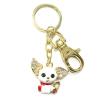 Zinc Alloy with Crystal and enamel pewter keyring, 80mm approx 30mm ring, Sold by Bag