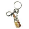 Zinc Alloy with Crystal and enamel pewter keyring, 80mm approx 30mm ring, Sold by Bag