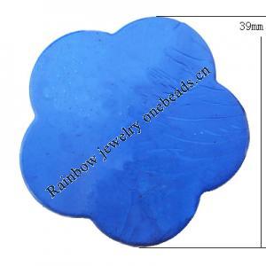 Imitate Wood Acrylic Beads, Flower 39x8mm Hole:2mm, Sold by Bag