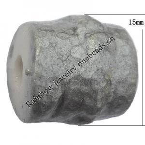 Imitate Gemstone Acrylic Beads, Column 15x15mm Hole:4mm, Sold by Bag