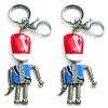 Zinc Alloy with Crystal and enamel pewter keyring, 80mm approx 30mm ring, Sold by Bag