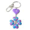 Zinc Alloy with Crystal and enamel pewter keyring, 85mm approx 22mm ring, Sold by Bag