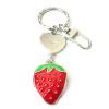 Zinc Alloy with Crystal and enamel pewter keyring, 85mm approx 22mm ring, Sold by Bag