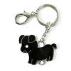 Zinc Alloy with enamel pewter keyring, 80mm approx 30mm ring, Sold by Bag