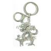 Zinc Alloy with Crystal keyring, 80mm approx 30mm ring, Sold by Bag
