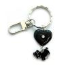 Zinc Alloy with enamel pewter keyring, 85mm approx 22mm ring, Sold by Bag