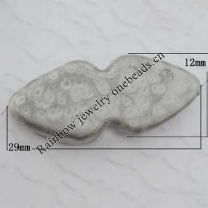 Imitate Gemstone Acrylic Beads, Flat Calabash 29x12mm Hole:3mm, Sold by Bag