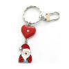 Zinc Alloy with enamel pewter keyring, 85mm approx 22mm ring, Sold by Bag