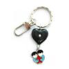 Zinc Alloy with enamel pewter keyring, 85mm approx 22mm ring, Sold by Bag