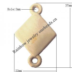 Imitate Wood Acrylic Beads, Diamond 22x37mm Hole:3mm, Sold by Bag