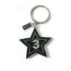Zinc Alloy with Crystal and enamel pewter keyring, 80mm approx 30mm ring, Sold by Bag