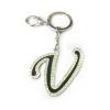 Zinc Alloy with Crystal and enamel pewter keyring, 80mm approx 30mm ring, Sold by Bag