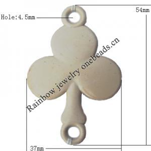 Imitate Wood Acrylic Beads, Flower 37x54mm Hole:4.5mm, Sold by Bag