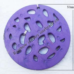Imitate Wood Acrylic Beads, Round 4x50mm Hole:2mm, Sold by Bag