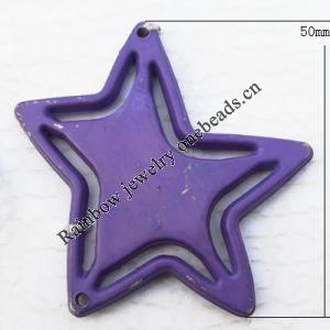 Imitate Wood Acrylic Beads, Star 50x50mm Hole:2mm, Sold by Bag