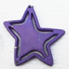 Imitate Wood Acrylic Beads, Star 50x50mm Hole:2mm, Sold by Bag