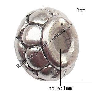 Donut Zinc Alloy Jewelry Findings Lead-free 5x7mm hole=2mm Sold per pkg of 1000