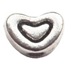 Heart Zinc Alloy Jewelry Findings Lead-free 6x4x3mm hole=1.5mm Sold per pkg of 3000