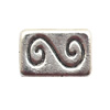 Rectangle Zinc Alloy Jewelry Findings Lead-free 10x7mm hole=2.5mm Sold per pkg of 400