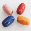 Solid Acrylic Beads, Mix color Oval 27x16mm hole:3mm, Sold by Bag