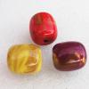 Solid Acrylic Beads, Mix color Drum 21x24mm hole:3mm, Sold by Bag