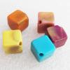 Solid Acrylic Beads, Mix color Cube 12x12x12mm hole:2.5mm, Sold by Bag