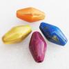 Solid Acrylic Beads, Mix color 16x30mm hole:3mm, Sold by Bag