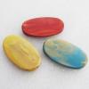 Solid Acrylic Beads, Mix color Flat Oval 51x30x7mm hole:3mm, Sold by Bag