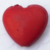 Imitate Wood Acrylic Beads, Heart 17x16mm, Sold by Bag