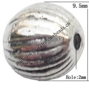 Tube Lead-Free Zinc Alloy Jewelry Findings 9.5x9.5mm hole=2mm Sold per pkg of 300