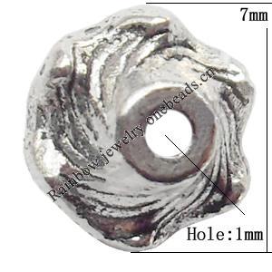 Lead-Free Zinc Alloy Jewelry Findings 7mm hole=1mm Sold per pkg of 1500