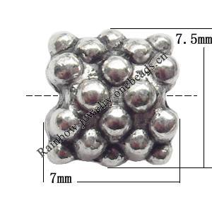 Lead-Free Zinc Alloy Jewelry Findings 7x7.5mm hole=1mm Sold per pkg of 700
