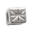 Square Lead-Free Zinc Alloy Jewelry Findings 4mm hole=2mm Sold per pkg of 2000